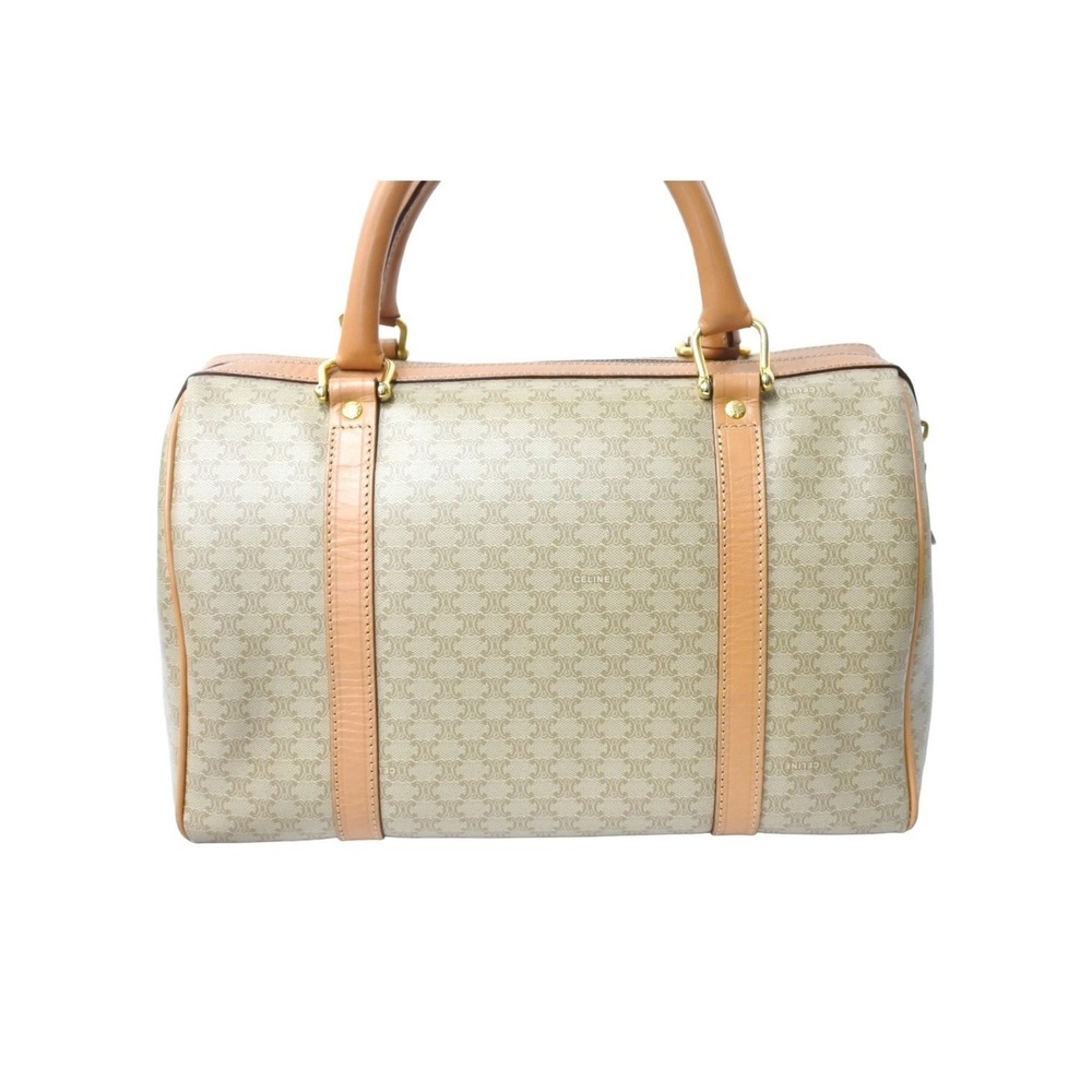Celine Beige Bag Boston Tan Macadam Leather - Picture 3 of 9
